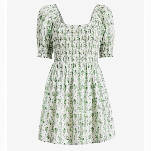 Last Chance! New Hill House Naia Cotton Nap Mini Dress Green Vine XL - Picture 3 of 10